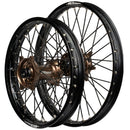 Envy/DID 21/19 Suzuki RMZ250-450 2007-24 Black Rim / Mag Hub Black Spokes Wheel Set-1