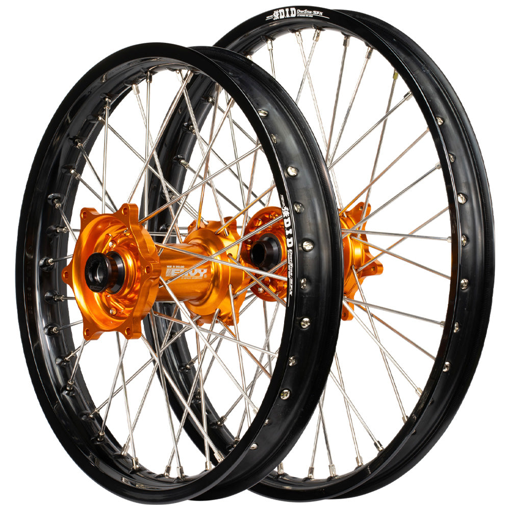 Envy/DID KTM SX-SXF 03-12/ TC-FC 2014 Black/Orange Wheel Set