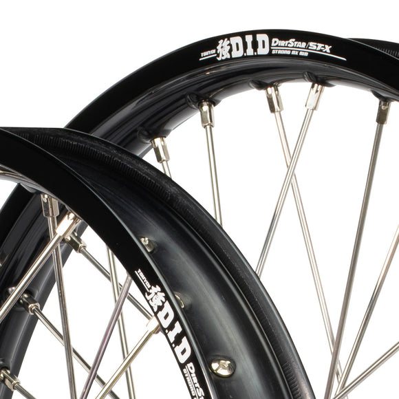Envy/DID 21/18 KTM SX-SXF 15-22, Husqvarna TC-FC 16-22 Black/Purple Wheel Set