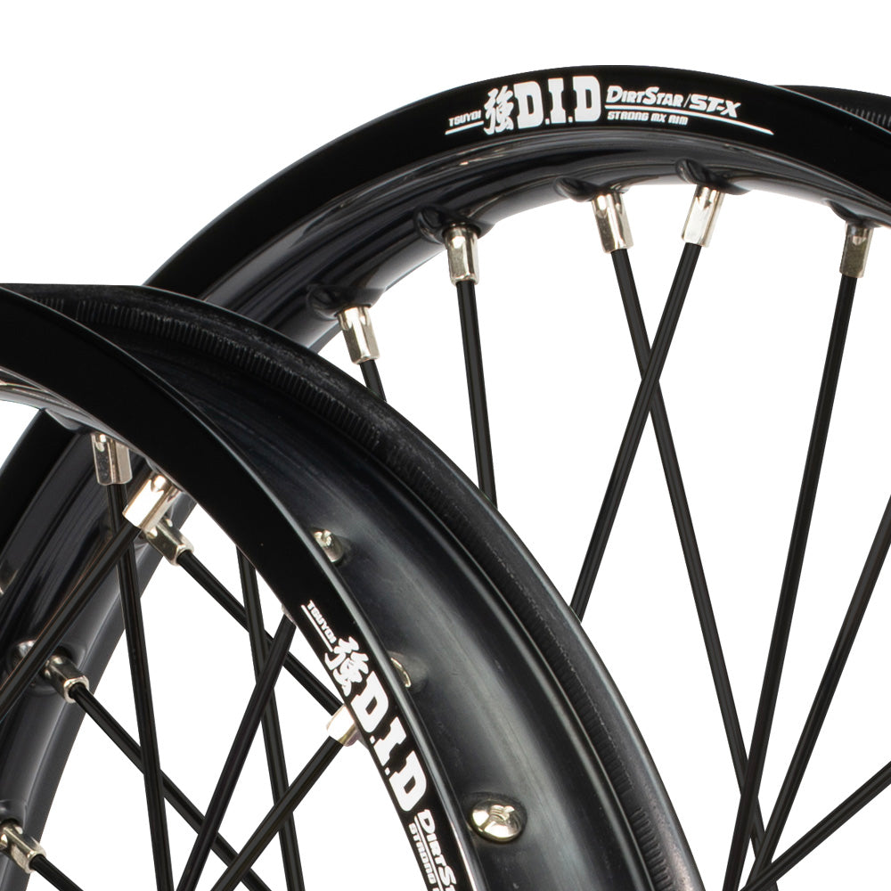 Envy/DID 21/19 KTM SX-SXF / Husqvarna TC-FC 23-24  Black Rim / Purple Hub Black Spokes Wheel Set