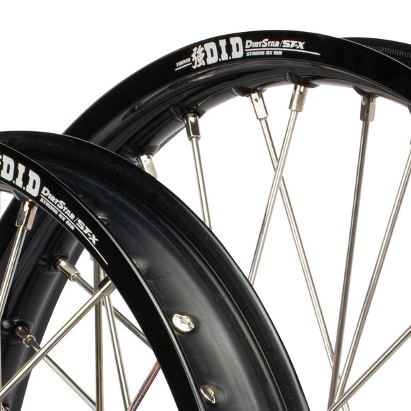 Envy/DID 21/18 KTM SX-SXF 15-22, Husqvarna TC-FC 16-22 Black/Red Wheel Set
