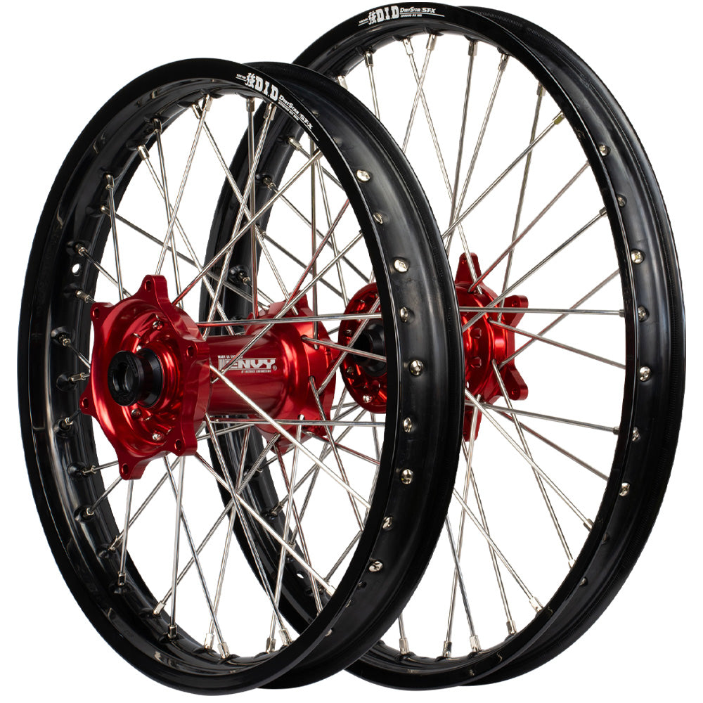 Envy/DID Honda CR125-250/CRF250-450 02-12 Black/Red Wheel Set