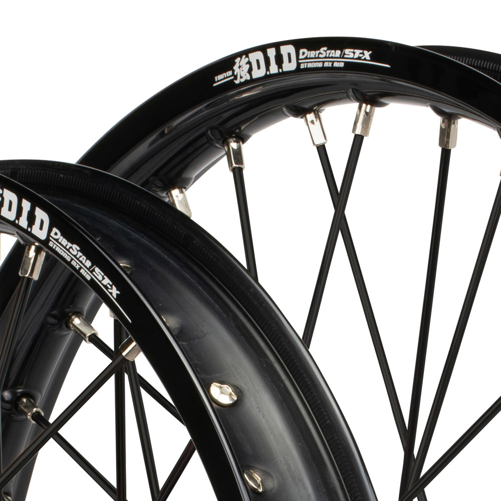 Envy/DID 21/19 KTM SX-SXF 03-12/ TC-FC 2014 Black Rim / Red Hub Black Spokes Wheel Set