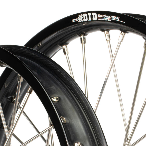 Envy/DID Honda CR125-250-500 95-99 Black/Silver Wheel Set