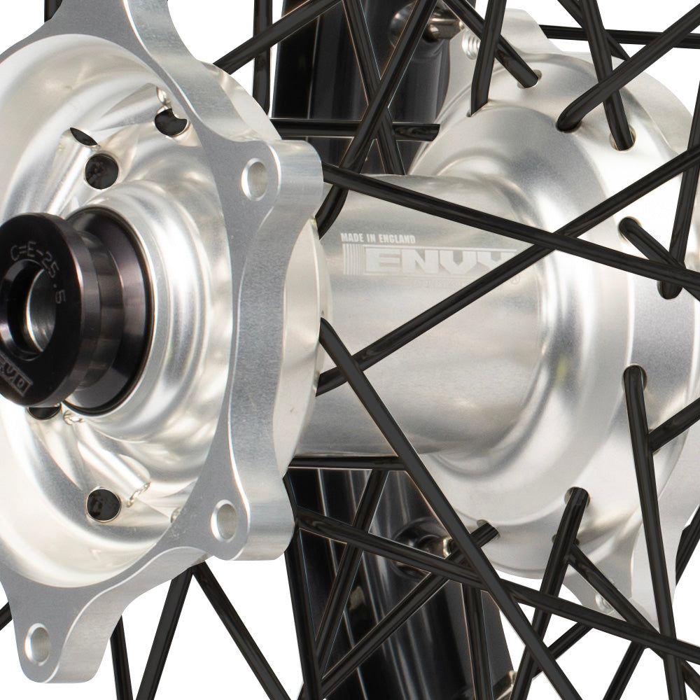 Envy/DID 21/19 Yamaha YZ250-450F 14-24 Black Rim / Silver Hub Black Spokes Wheel Set