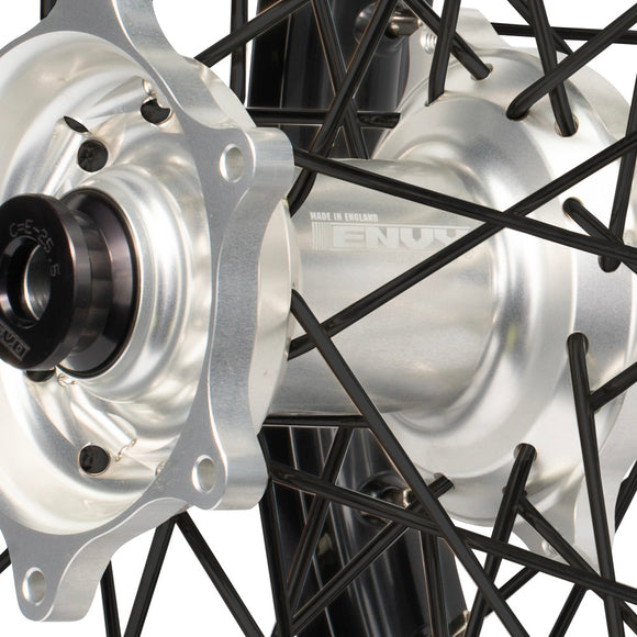 Envy/DID 21/19 Kawasaki KX125-250-500 1993-98 Black Rim / Silver Hub Black Spokes Wheel Set