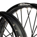 Envy/DID 21/19 Kawasaki KX125-250-250F 04-05 Black Rim / Silver Hub Black Spokes Wheel Set-4