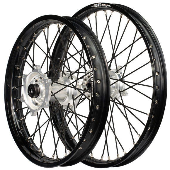Envy/DID 21/19 Yamaha YZ125-250 1998 Black Rim / Silver Hub Black Spokes Wheel Set