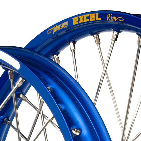 Envy/Excel 21/19 Suzuki RMZ250-450 2007-2024 Blue/Black Wheel Set
