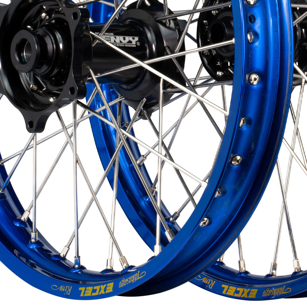 Envy/Excel 21/19 Yamaha YZ125-250 08-23 / YZ250-450F 07-08 Blue/Black Wheel Set