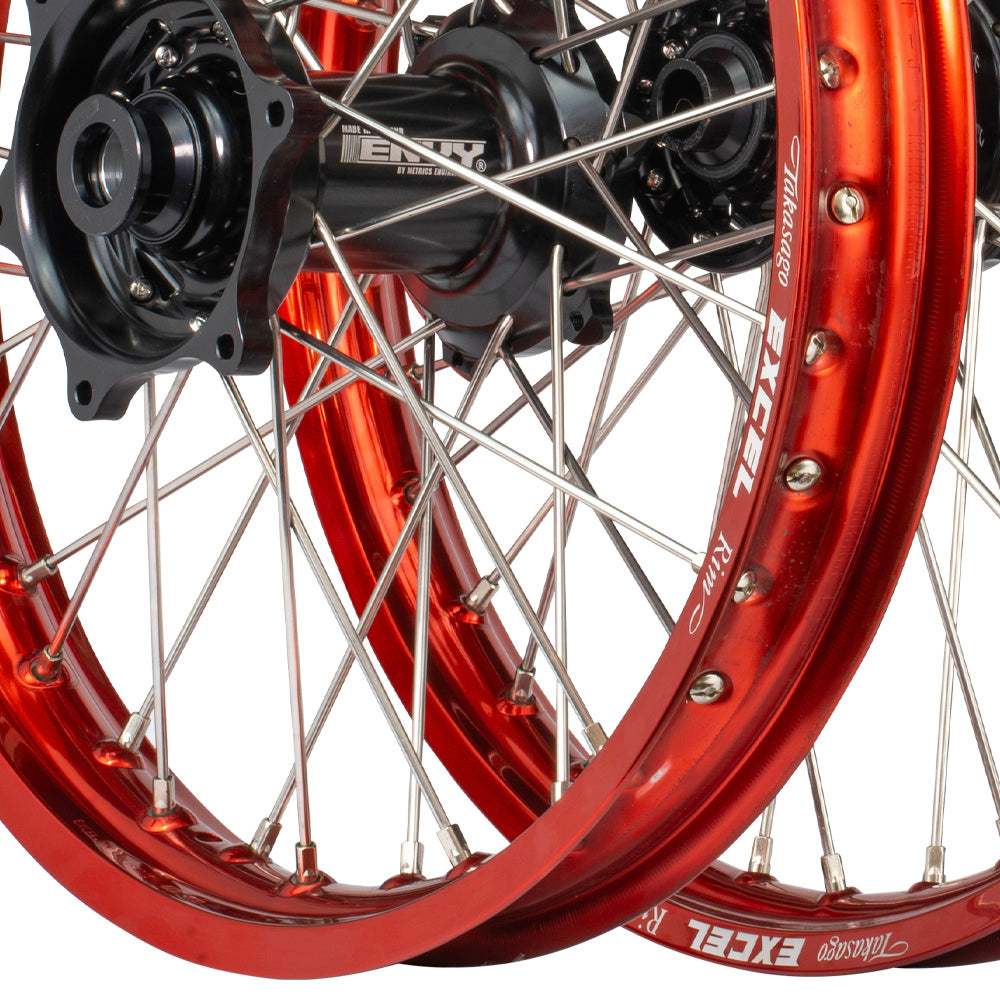 Envy/Excel 21/19 Yamaha YZ125-250 1990-95 Red/Black Wheel Set
