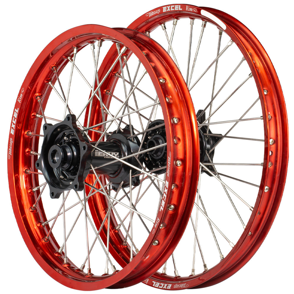 Envy/Excel 21/19 Honda CR125-250-500 89-94 Red/Black Wheel Set