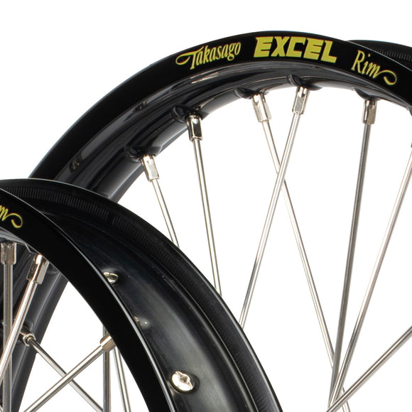 Excel/Envy 19x2.15/19x2.50 KTM SX-SXF / TC-FC 23-24 Black/Blue Flat Track Wheel Set