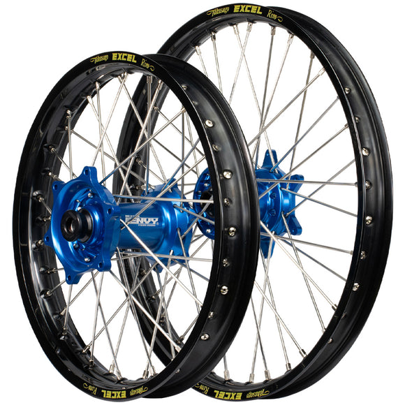 Envy/Excel 21/19 KTM SX-SXF / Husqvarna TC-FC 23-24  Black/Blue Wheel Set