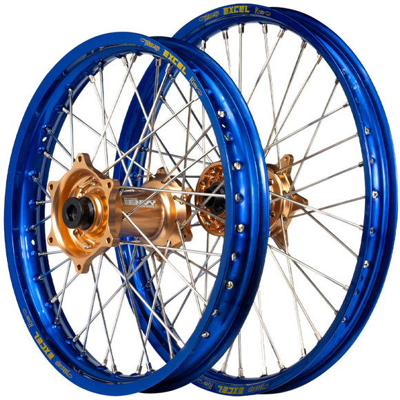 Envy/Excel 21/18 KTM EXC-EXCF 2024 / Husqvarna TE-FE 2024 Blue/Copper Wheel Set