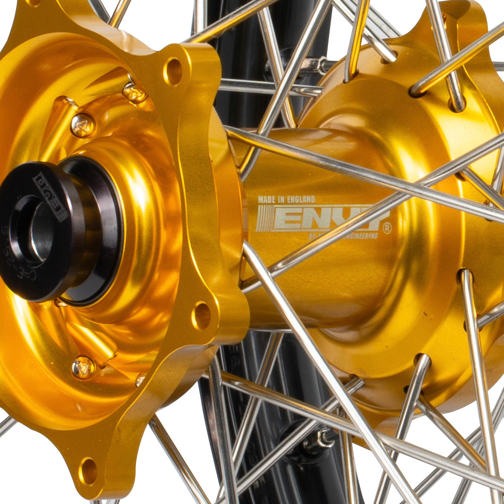 Envy/Excel Honda CR125-250-500 95-99 Black/Gold Wheel Set