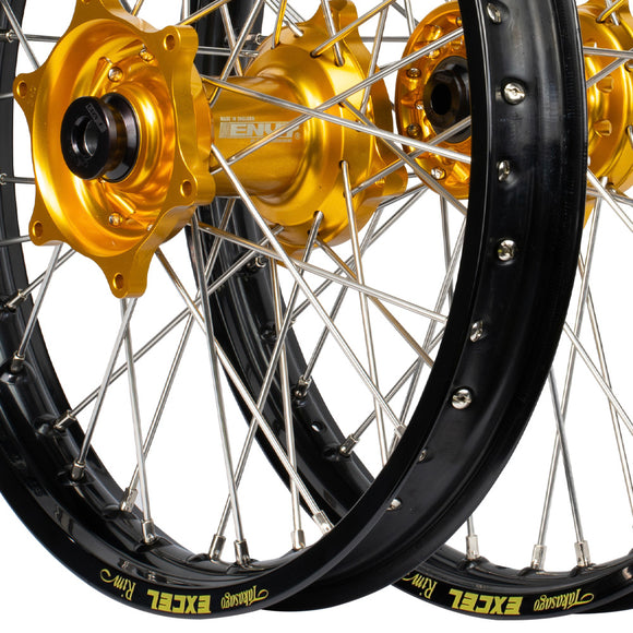 Envy/Excel Suzuki RM125-250 1993-95 Black/Gold Wheel Set