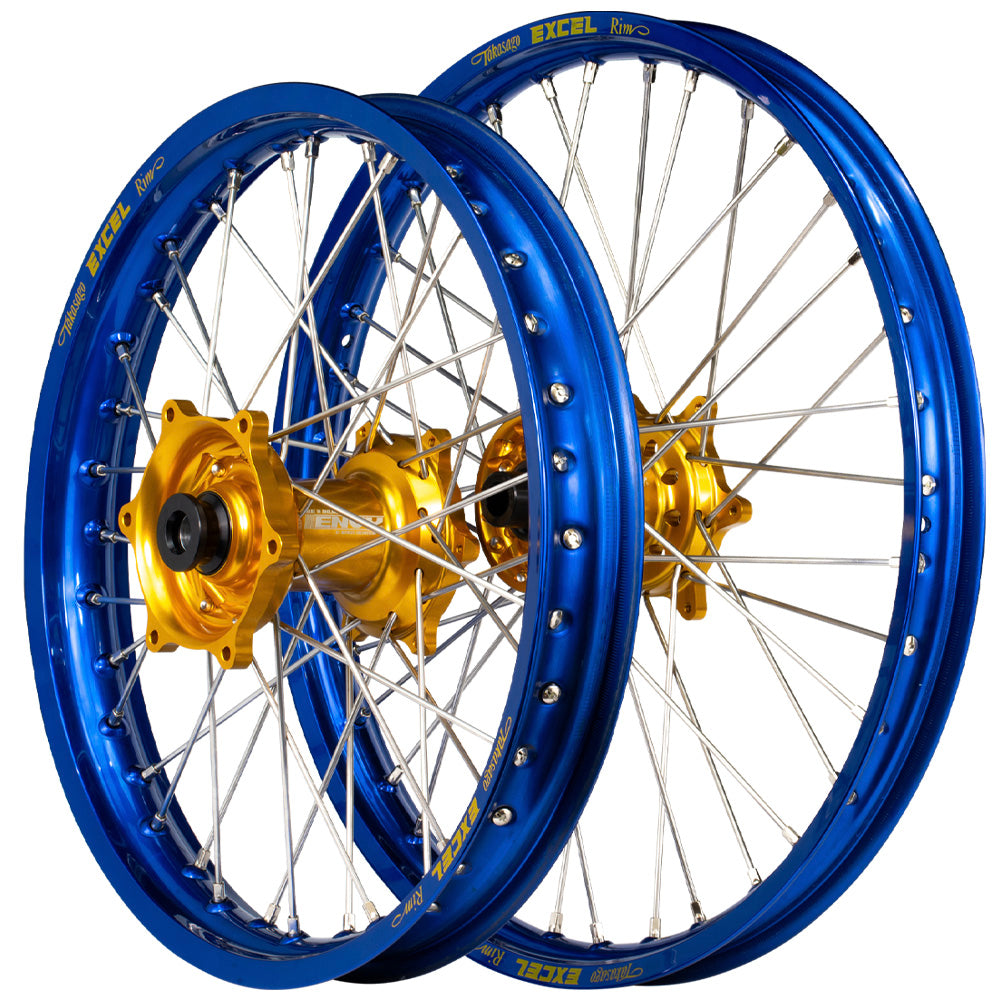 Envy/Excel 21/18 KTM EXC-EXCF 16-23 / Husqvarna TE-FE 16-23 Blue/Gold Wheel Set