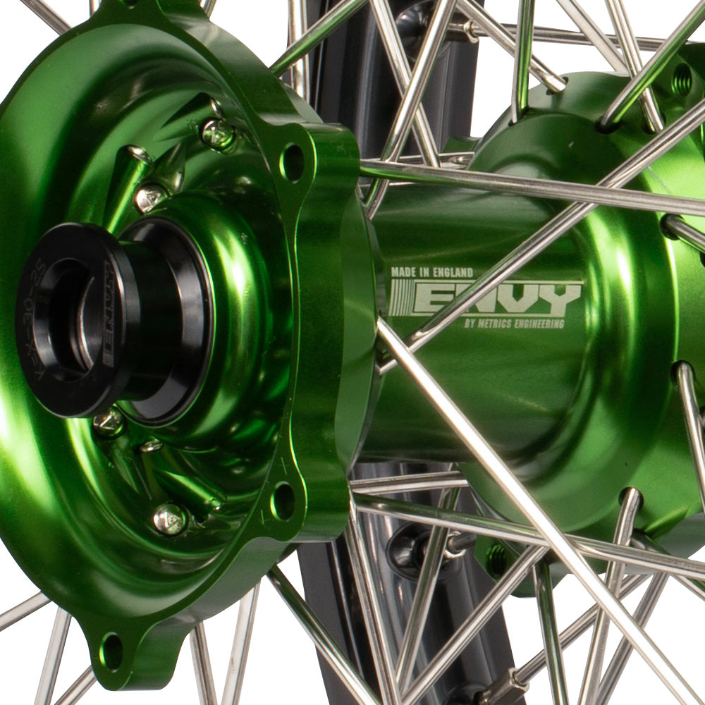Envy/Excel Kawasaki KX125-250/KX250-450F 06-18 Black/Green Wheel Set