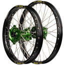 Envy/Excel Kawasaki KX125-250/KX250-450F 06-18 Black/Green Wheel Set-1