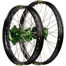 Envy/Excel Kawasaki KX125-250-250F 04-05 Black/Green Wheel Set-1