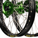 Envy/Excel Kawasaki KX125-250/KX250-450F 06-18 Black/Green Wheel Set-3