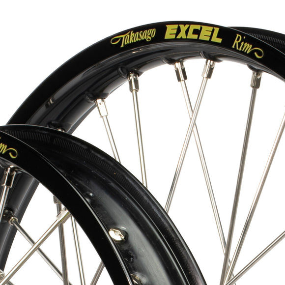 Envy/Excel Suzuki RM125-250 1996-99 Black/Mag Wheel Set