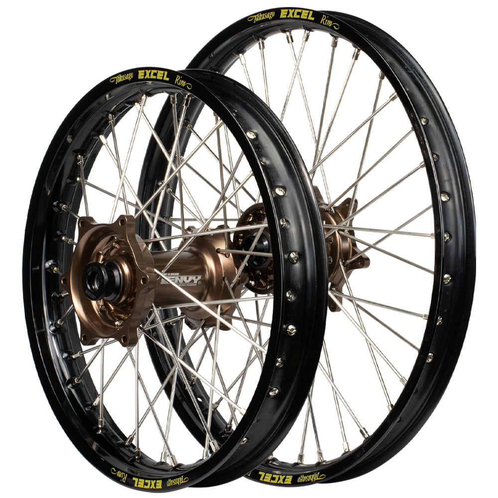 Envy/Excel Suzuki RM125-250 1993-95 Black/Mag Wheel Set