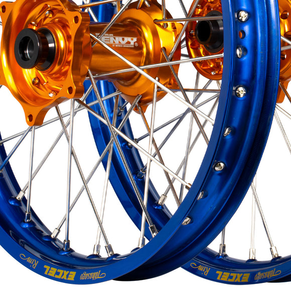 Envy/Excel 21/18 KTM EXC-EXCF 03-15 / TE-FE 250-501 14-15 Blue/Orange Wheel Set