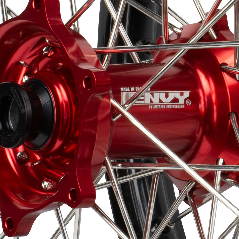 Envy/Excel Honda CR125-250-500 89-94 Black/Red Wheel Set | Axiom