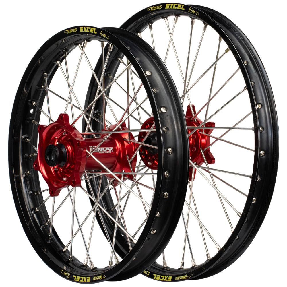 Envy/Excel Honda CR125-250-500 00-01 Black/Red Wheel Set