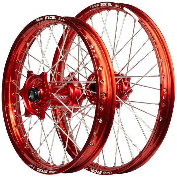 ENVY/Excel 21/18 Beta RR 125-530 2013-24 Red/Red Wheel Set