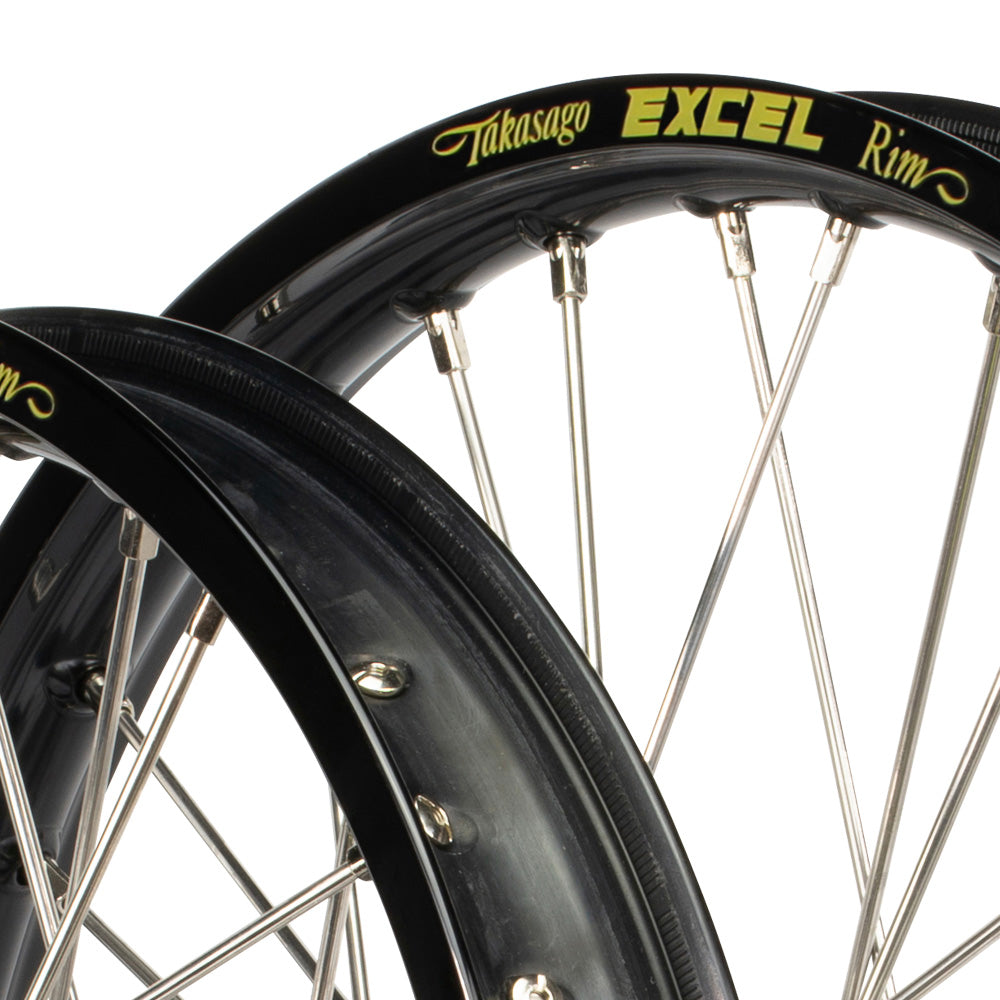 Envy/Excel Honda CR125-250-500 89-94 Black/Silver Wheel Set
