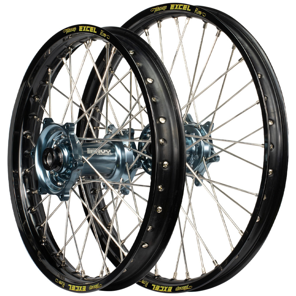 Envy/Excel Kawasaki KX125-250/KX250-450F 06-18 Black/Titan Wheel Set