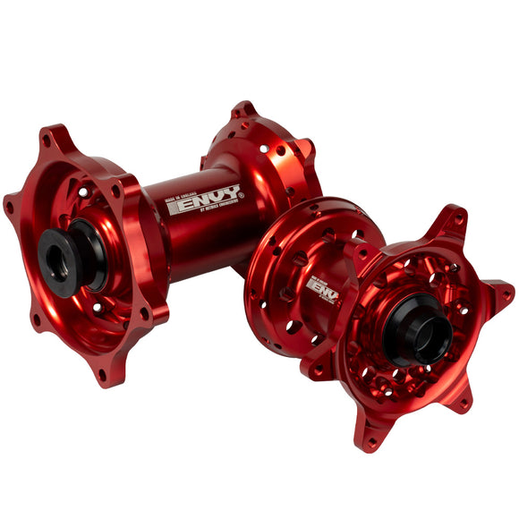 ENVY/DID 21/18 Beta RR 125-530 2013-24 Black Rim / Red Hub Black Spokes Wheel Set