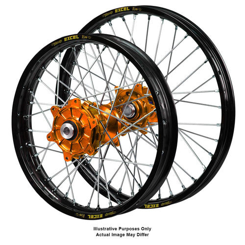 Envy/Excel 21x2.15/18x4.25 KTM 1090-1190-1290 Adventure 2013-24 Black/Orange Wheel Set
