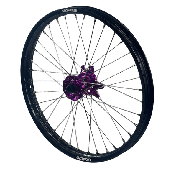 Axiom Sur Ron Ultra Bee 21x1.6 Black Rim / Purple Hub Front Wheel