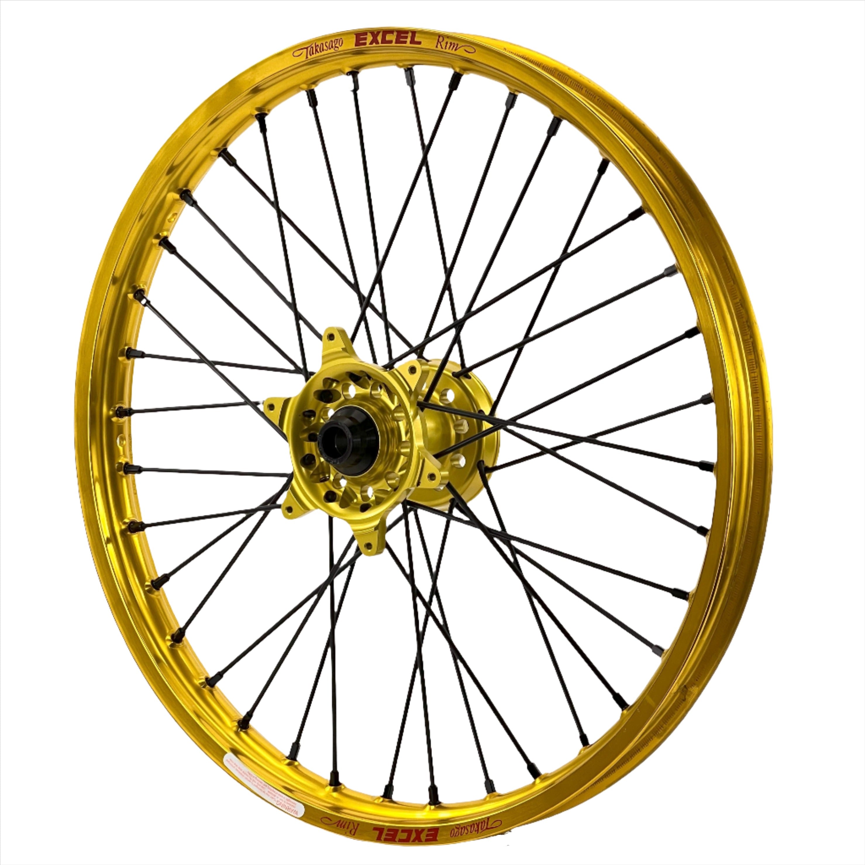 ENVY / Excel 21/19x2.15 Triumph TF250-X 2024-25 Yellow Rims /High Viz Hubs with Black Spokes/ Black Nipples Wheel Set