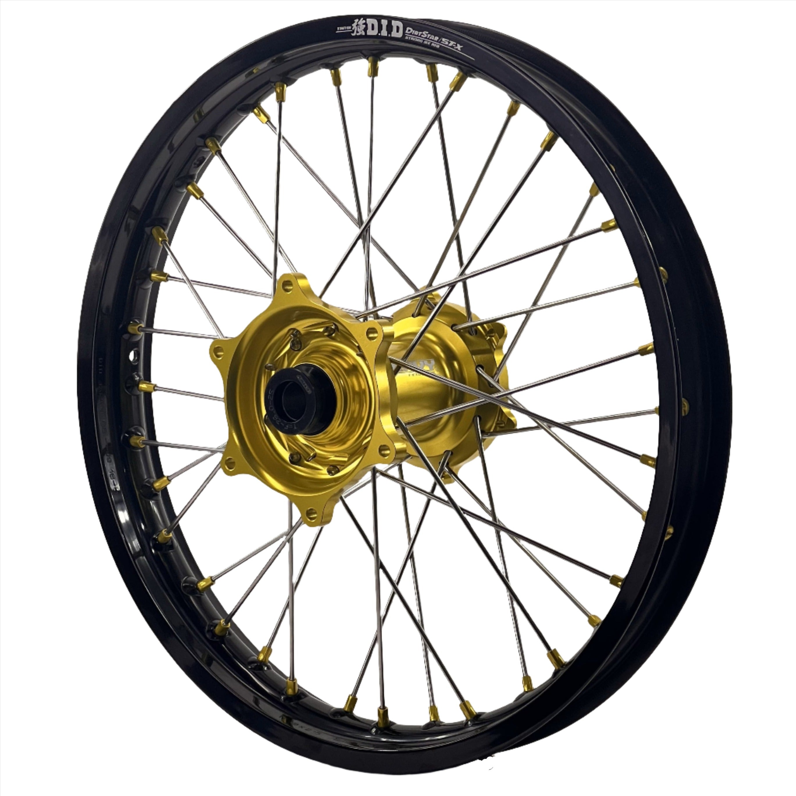 ENVY / DID 21/19x2.15 Triumph TF250-X 2024-25 Black Rim / High Viz Hub with High-Viz Nipples Wheel Set