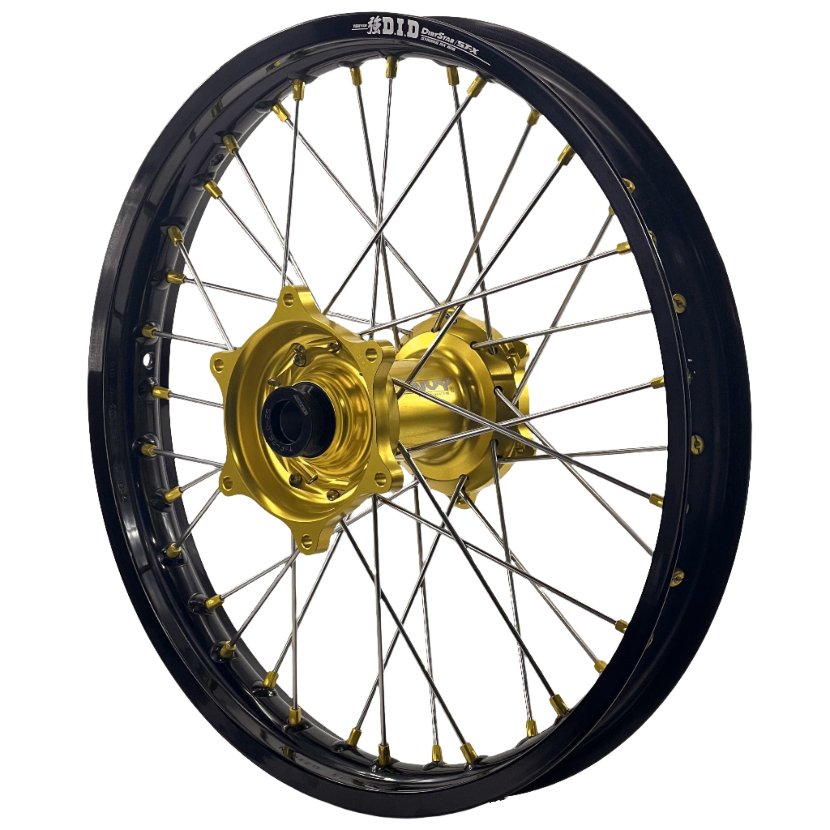 ENVY / DID 21/19x2.15 Triumph TF250-X 2024-25 Black Rim / High Viz Hub with High-Viz Nipples Wheel Set