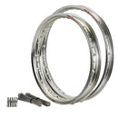 Kawasaki KX125-250-500 1989-2002 21/18 OEM Front/Rear Silver DID Rim & Bulldog Spoke Set-1
