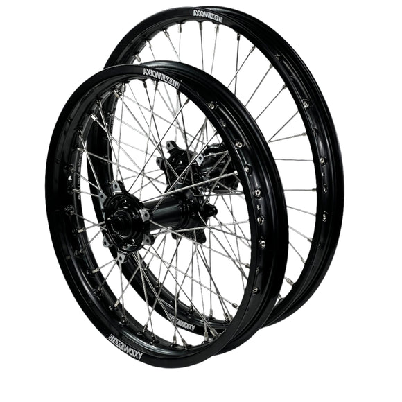 Axiom Sur Ron Ultra Bee 21x1.6/18x2.15 Black Rim / Black Hub Wheel Set