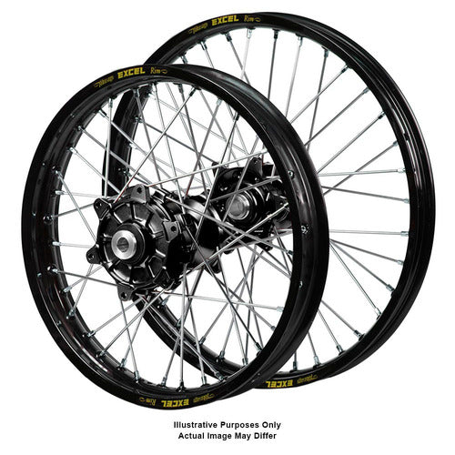 Yamaha Adventure Tenere 700 (XTZ690Z) 2019-2024 (21x2.15/18x4.25) Black Excel Rim / Haan Black Hubs wheel set