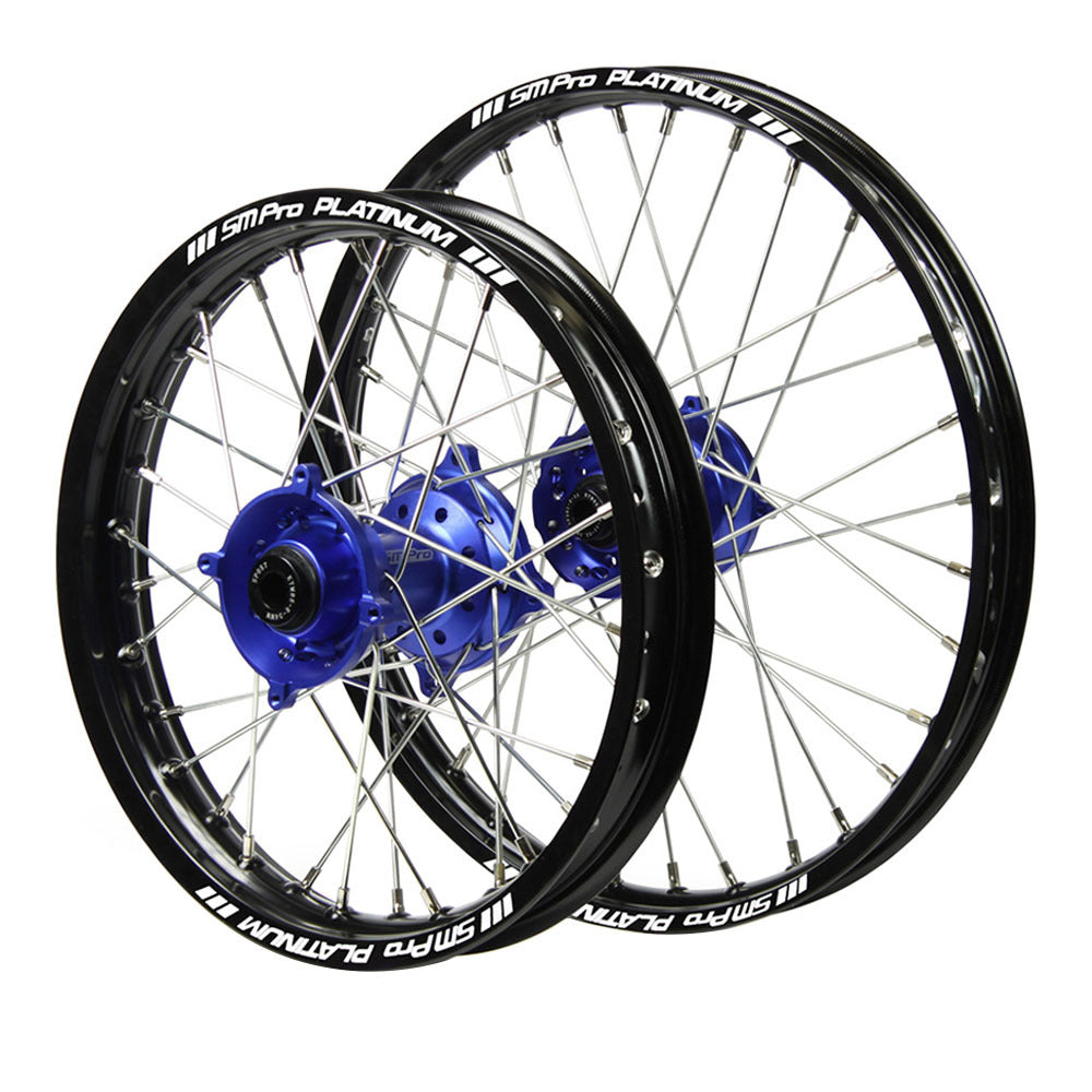 SM PRO Husqvarna TC50 2017-2024 12x1.60/10x1.60 Black/Blue Wheel Set