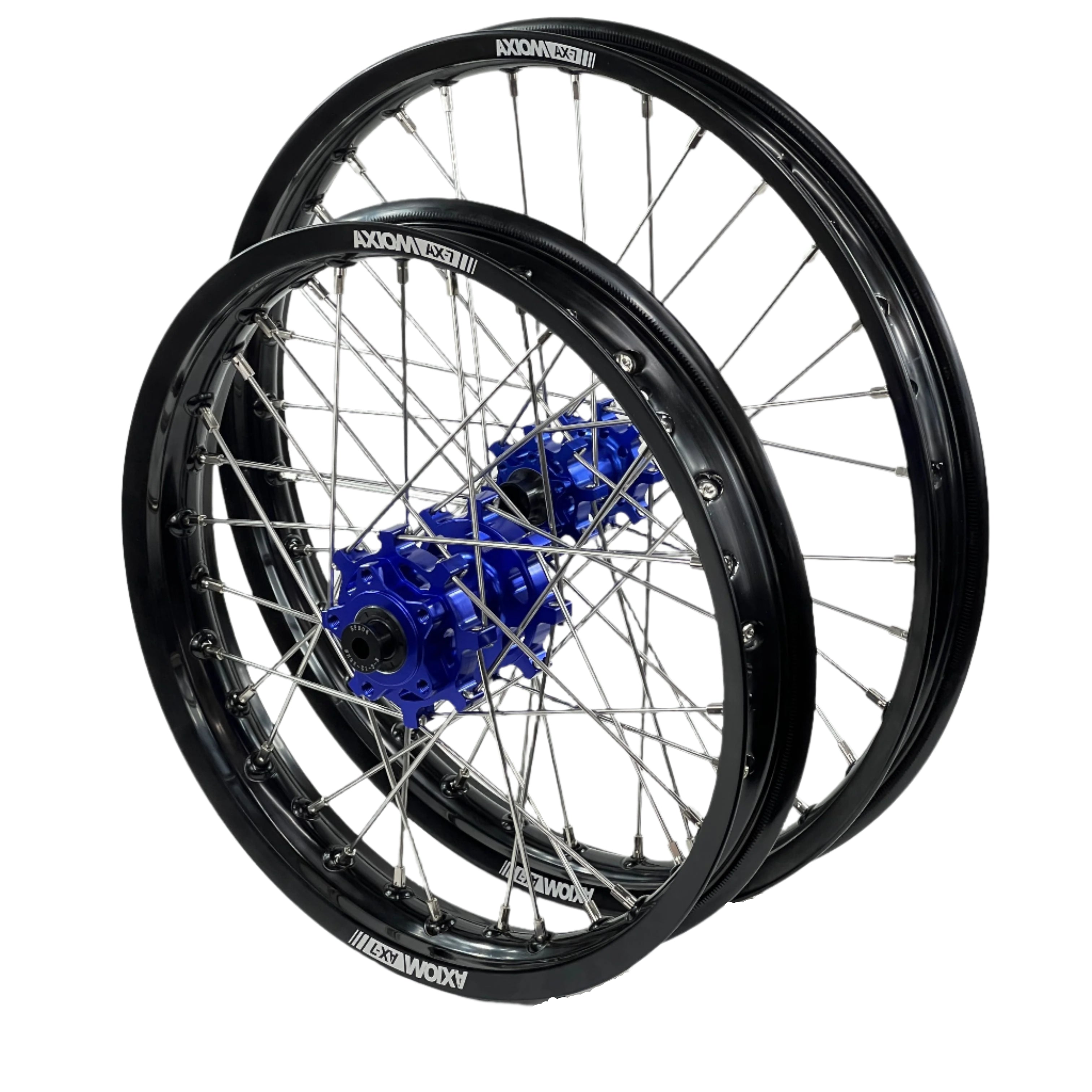 Axiom Sur Ron Light Bee 19x1.6/16x1.85 Black Rim / Blue Hub Wheel Set