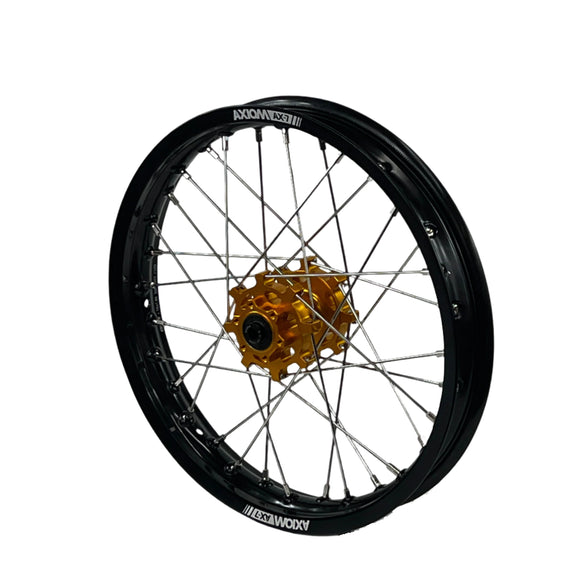 Axiom Sur Ron Light Bee 19x1.6/19x1.6 Black Rim / Gold Hub Wheel Set