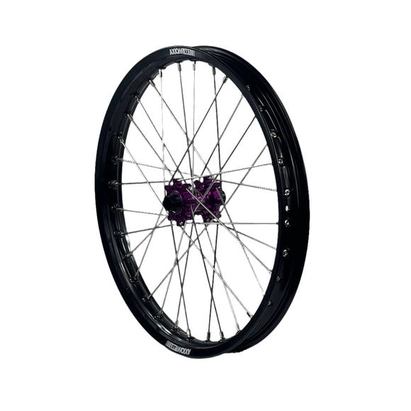Axiom Sur Ron Light Bee 19x1.6/19x1.6 Black Rim / Purple Hub Wheel Set