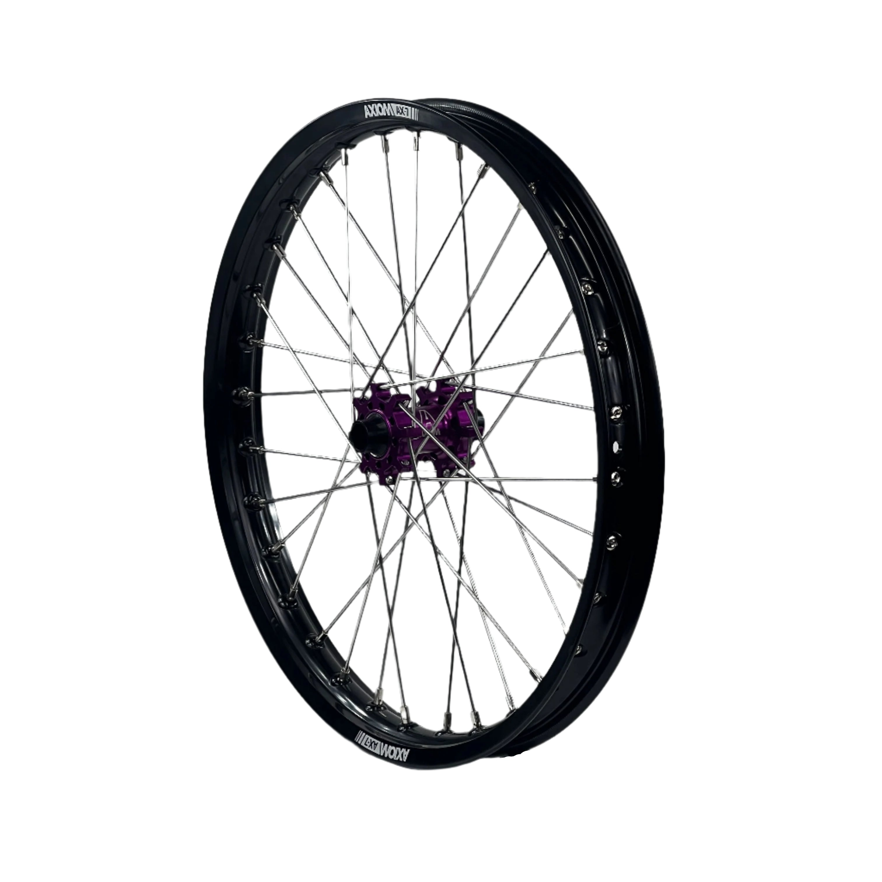 Axiom Sur Ron Light Bee 19x1.6/17x1.85 Black Rim / Purple Hub Wheel Set