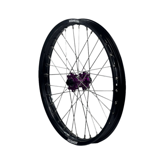 Axiom Sur Ron Light Bee 19x1.6/17x1.85 Black Rim / Purple Hub Wheel Set
