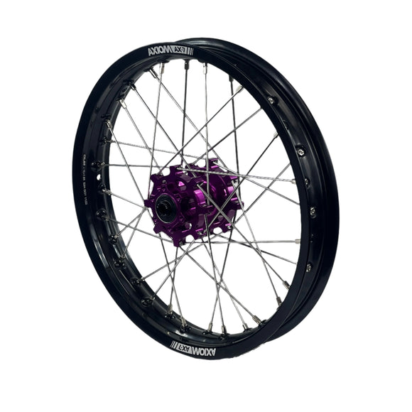 Axiom Sur Ron Light Bee 19x1.6/19x1.6 Black Rim / Purple Hub Wheel Set